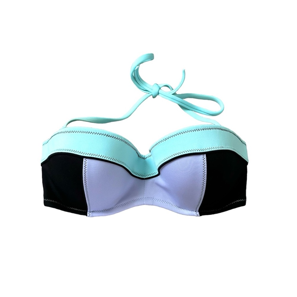 Victoria’s Secret Colorblock Bandeau Swim Top with Removable Strap